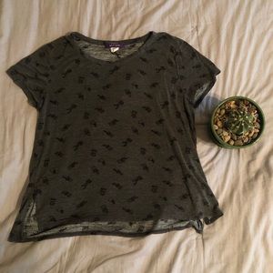 Hot Gal Army Green Cactus Tee